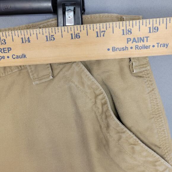 Carhartt Dungaree Fit Carpenters Pants Mens 40" x 32" Canvas Work Tan Pockets - Picture 8 of 15